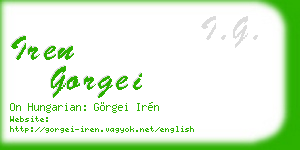iren gorgei business card